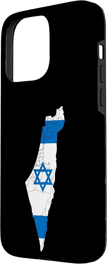 Israel National Flag Distressed Map Case for iPhone 15 Pro Max