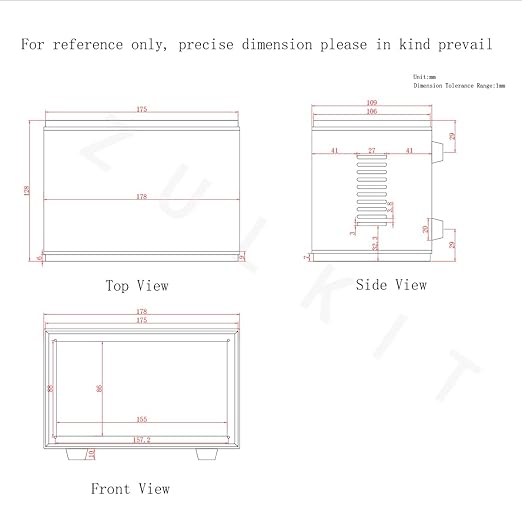Zulkit Electronic Enclosures Blue Metal Enclosure Project Case DIY Box Junction Case Enclosure Preventive Case (7.1" x 4.3" x 5.1")
