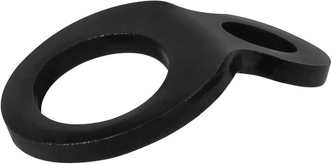 Multi-Purpose Tie Down Strap Rings Stainless Steel Tie-Down Anchors Hooks for Mounting in The Garage, Work Shop, Truck, Trailer, Golf Cart, Fence Black (4-Pack)