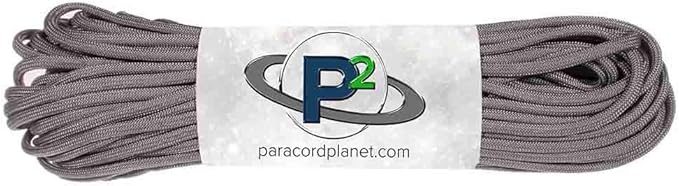 Paracord Planet Solid Color 550lb Paracord – 7 Strand Type III Nylon Cord for Indoor and Outdoor Tasks – Charcoal Gray (50 ft)