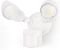 LEONLITE 3CCT LED Security Light, Motion Sensor Outdoor Lights, Dusk to Dawn, ETL Listed, Adjustable Heads, 3000K4000K5000K Selectable, Motion Detector Flood Light, Aluminum, IP65 Waterproof, White