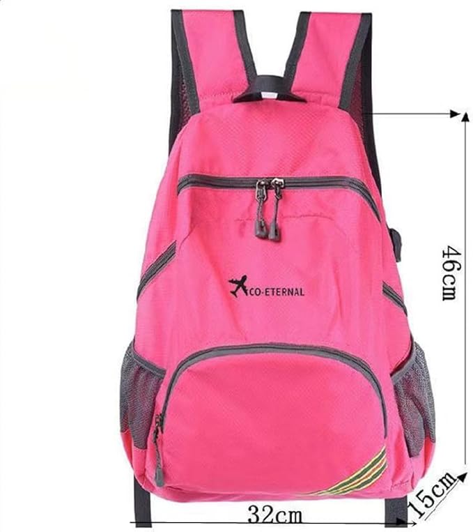 Geboldil Men's and women's waterproof backpack traveling backpack fuchsia