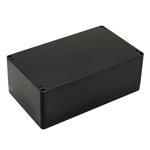 LeMotech ABS Plastic Electrical Project Case Power Junction Box, Project Box Black 7.87 x 4.72 x 2.95 inch (200 x 120 x 75 mm)