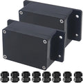 2pcs Project Box ABS Black Electrical Boxes IP65 Outdoor Waterproof Box Electronic Junction Box Fixed Ear Power Enclosure with Cable Glands for DIY Project 3.94 x 2.68 x 1.97 inch