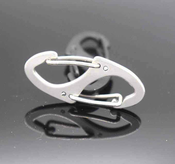 Small Carabiner Clips 1.6 inch(41mm) Metal Double Sided Spring Gate Snap Hooks Keychain Clasp Accessories