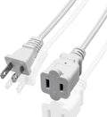 Small Extension Cord 1 FT,2 Prong White,Thin and Short Extension Cords,US Male/Female White Power Cable for Home,Office or Christmas Lights