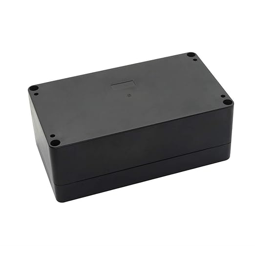 LeMotech Project Box ABS Plastic Junction Box IP65 Waterproof Electrical Boxes Universal Enclosure Black 6.2X 3.5X 2.4 inch (158x90x60mm)（Pack of 1）