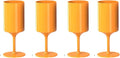 Knork Eco 4 Piece Party Cup, Outdoor Wine Stem, Orange