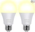Motion Sensor Light Bulbs, Aukora 12W (100-Watt Equivalent) E26 Motion Activated Dusk to Dawn Security Light Bulb Outdoor/Indoor for Front Door Porch Garage Basement Hallway Closet(Warm White 2 Pack)