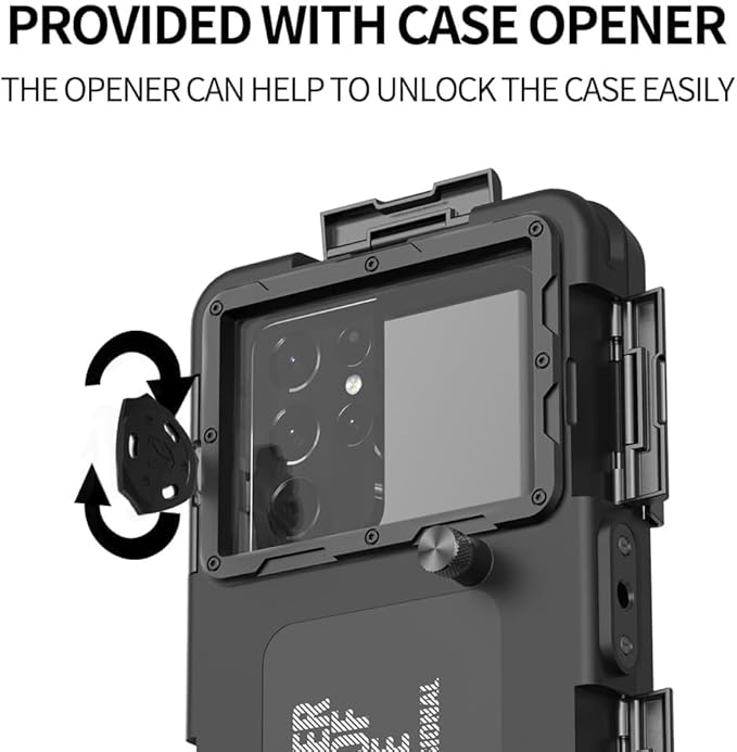 Hllhunkhe Universal Underwater Phone Case for Snorkeling, Professional Diving Waterproof Phone Case for iPhone 7-17 Pro/Pro Max/Plus/Mini, Galaxy S10-S25 Ultra/Plus and Most Phones,Black