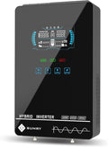 SUMRY Hybrid Solar Inverter, 4000W DC 24V to AC 120V Pure Sine Wave Power Converter, Glass Top Cover with LCD Display, 140A MPPT Charge Controller, Supports Battery-Less or AGM Lithium Battery