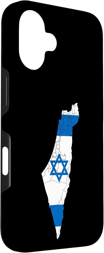 Israel National Flag Distressed Map Case for iPhone 16