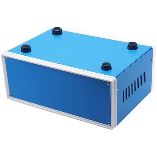 Zulkit Electronic Enclosures Blue Metal Enclosure Project Case DIY Box Junction Case Enclosure Preventive Case 12.6x10.6x4.7inch (320x268x120mm)
