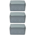 Nineleaf Waterproof Electrical Box,3PK Outdoor Junction Boxes, IP66 External Electrical Project Enclosure Box Grey,7 1/8" x 4 1/2 "x 4" inch(181x111x100 mm), for Outdoor Use