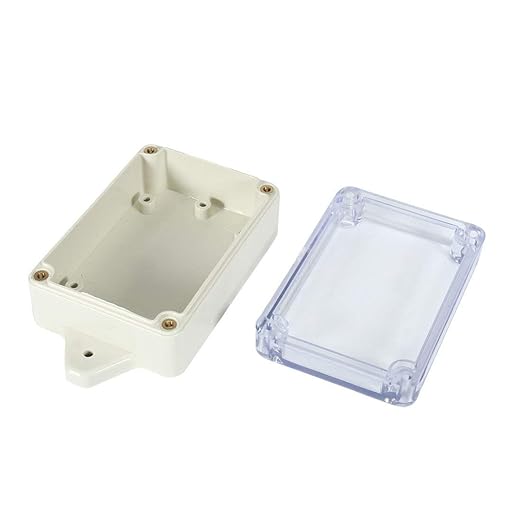 YXQ 83x58x33mm ABS Junction Box Plastic Waterproof Dustproof Universal Project Enclosure Case Grey PC Transparent/Clear Cover with Hole Wall Hang(3.3 x 2.3 x 1.3 inches/3Pcs)