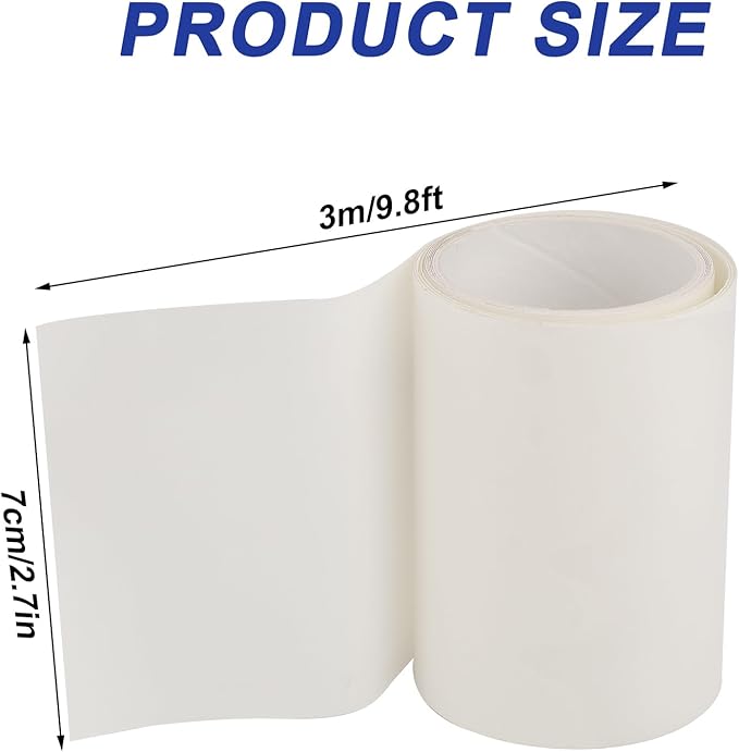 Gosknor Inflatable Waterproof Repair Tape, 9.8FT Heavy Duty Tenacious Tape Inflatable Repair Patch Kit TPU Strong Adhesive for Bounce Houses Pool Floats Air Beds Tents Trampoline(Clear)
