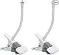 Holicfun Clip Mount for Ring, Blink, Eufy, Google Nest, Wyze, and Arlo Indoor Outdoor Cameras, 15cm Gooseneck Arm, Flexible Adjustment, Strong Clamp, White, 2-Pack