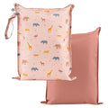 Tiny Twinkle Mess Proof Wet Bags | 2-Pack Reusable Waterproof Wet Bags for Swimsuits | Baby Clothes | Travel & Diaper Bag (Petite Safari)