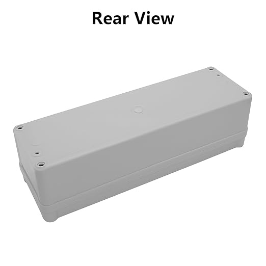 LeMotech IP67 Waterproof Junction Box ABS Plastic Project Box Dustproof Electrical Box Outdoor Enclosure for Electronics DIY Case Gray 9.8X 3.1x 3.3 inch (250x 80x 85 mm)