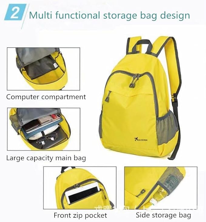 Geboldil Men's and women's waterproof backpack traveling backpack peacock green