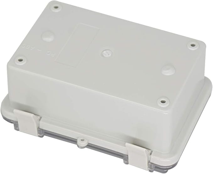 Zulkit 2pcs Junction Box ABS Plastic Dustproof Waterproof IP65 Electrical Boxes Hinged Shell Outdoor Universal Project Enclosure Clear Cover with 2 Cable Glands 5.9 x 3.9 x 2.8 inch (150x100x70 mm)