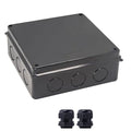 Junction Box, Reserved Holes Electrical Boxes Waterproof IP65 ABS Plastic Electrical Power Cord Enclosure Project Box Black 7.9 x 7.9 x 3.1 inch(200x200x80mm)