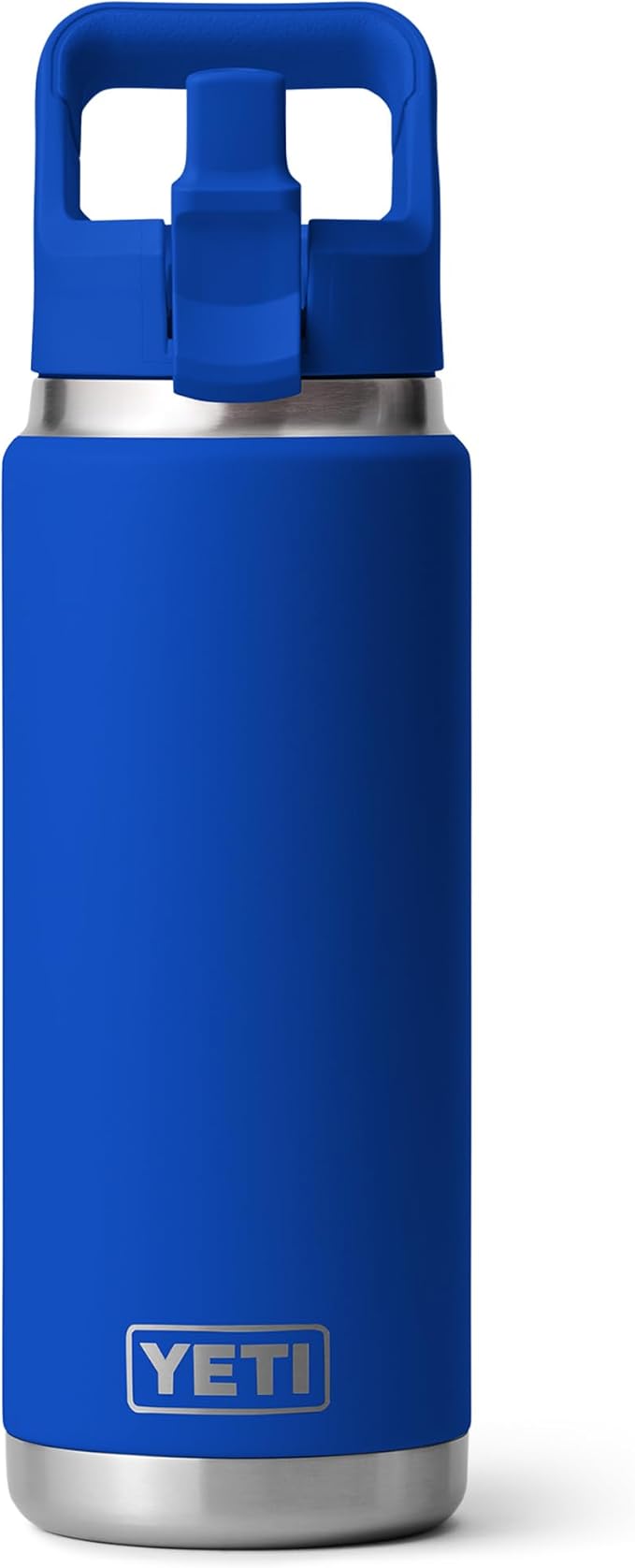 YETI Rambler 26 oz Bottle, Vacuum Insulated, Stainless Steel with Color Matching Straw Cap