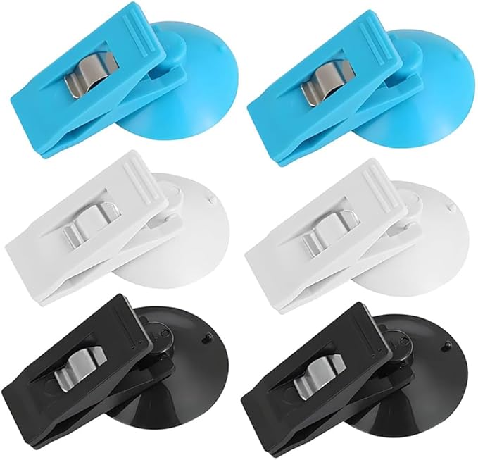 Multi Purpose Suction Cup Clips, Car Sunshade Cloth Fixing Clip, Refrigerator Message Papers Clip (Mix-Color)