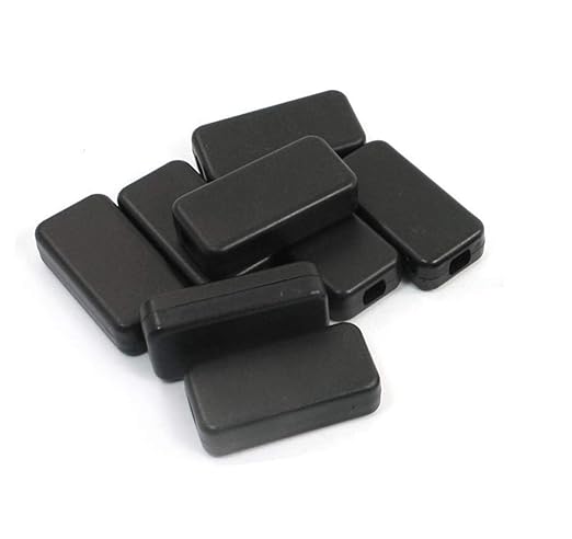 YXQ 40mmx20mmx11mm Power Project Enclose Case Junction Box Waterproof Small Engineering Wire Switch Plastic Black, 12-Pack