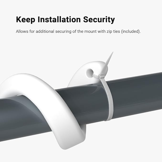 Holicfun Flexible Twist Mount for Indoor and Outdoor Security Cameras, Unversally Compatible with Ring, Blink, Eufy, Google Nest, Wyze, Arlo, Simplisafe and Other Cameras - White, 2 Pack