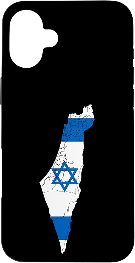 Israel National Flag Distressed Map Case for iPhone 16 Plus