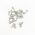Pack of 200,Multipurpose Alloy Eye Bolts Hook Screw Eye Nails Pin Bail for DIY Jewelry Making Accessaries (Silver, 4x8mm(S))