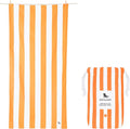 Dock & Bay Beach Towel - Quick Dry, Sand Free - Compact, Lightweight - 100% Recycled - Includes Bag - Cabana - Ipanema Orange - Extra Large (200x90cm, 78x35)