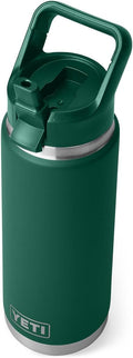 YETI Rambler 26 oz Bottle, Vacuum Insulated, Stainless Steel with Color Matching Straw Cap