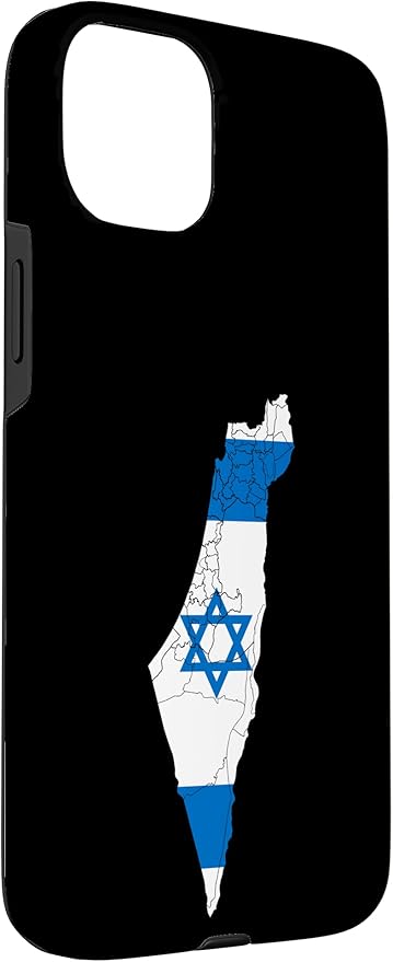 Israel National Flag Distressed Map Case for iPhone 15 Plus