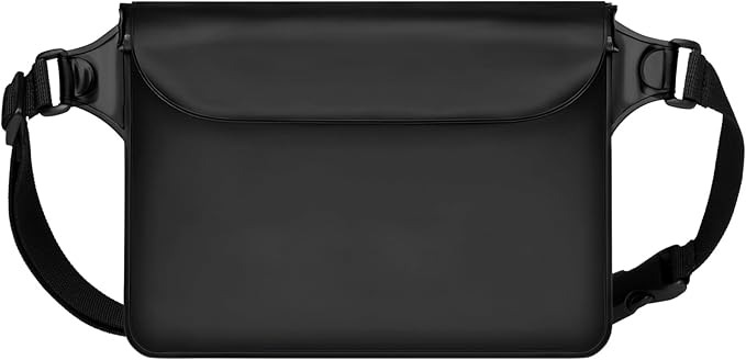 F-color Waterproof Fanny Pack - Cruise Essentials 2026 - Waterproof Pouch with Adjustable Waist Strap, Triple Zipper Roll-Top Dry Bag for Phone, Keep Passport Valuables Dry for Beach Kayaking Boating