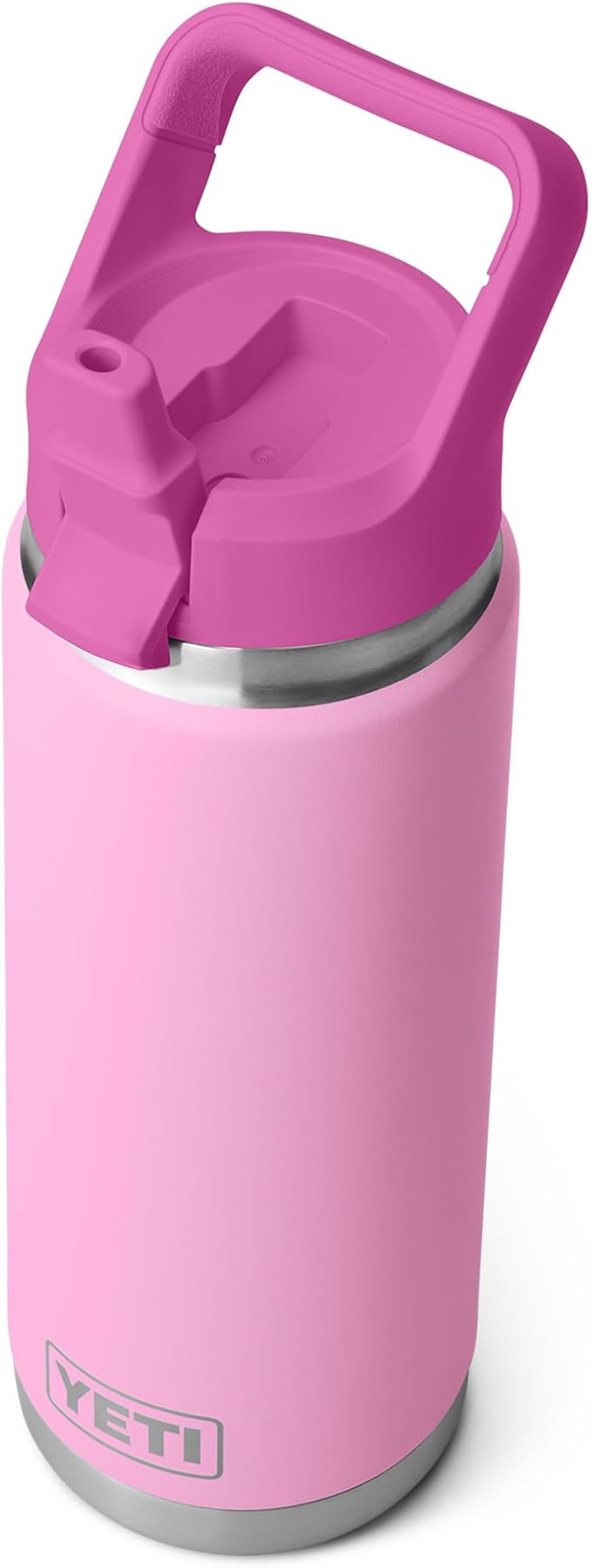 YETI Rambler 26 oz Bottle, Vacuum Insulated, Stainless Steel with Color Matching Straw Cap