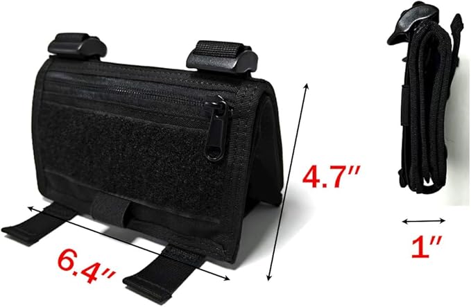 Tactical Map Case QB Wristband Pouch - Military Arm Sleeve with DOPE Card Holder & USA Flag Patch