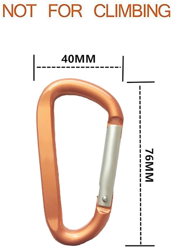 LESHIRY Large Carabiners Keychain 3" Aluminum D Shape Premium Durable D-Ring Carabiner Clip Hook Camping Accessories Snap Link Key Chain Durable Improved Design