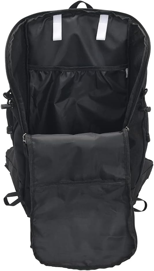 Bseash 40L Waterproof Hiking Camping Backpack with Rain Cover, Outdoor Sport Travel Daypack Rucksack for Skiing Cycling (Black)