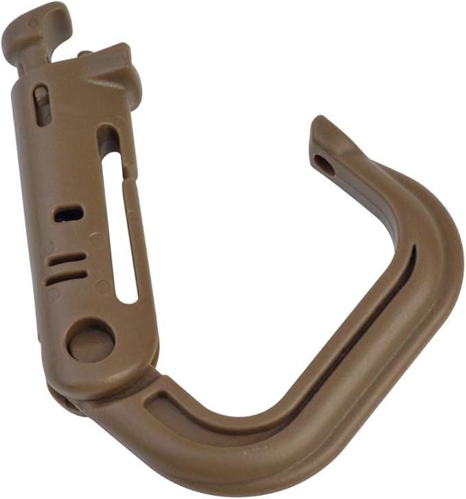 Topbuti 18 pcs Multipurpose Grimlock D-Ring Locking Molle Clips Hanging Hook for Webbing Strap Molle Bag Tactical Backpack