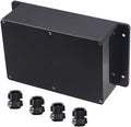 Project Box ABS Black Electrical Boxes IP65 Outdoor Waterproof Box Electronic Junction Box Fixed Ear Power Enclosure with Cable Glands for DIY Project 9.06 x 5.91 x 3.35 inch (230x150x87mm)