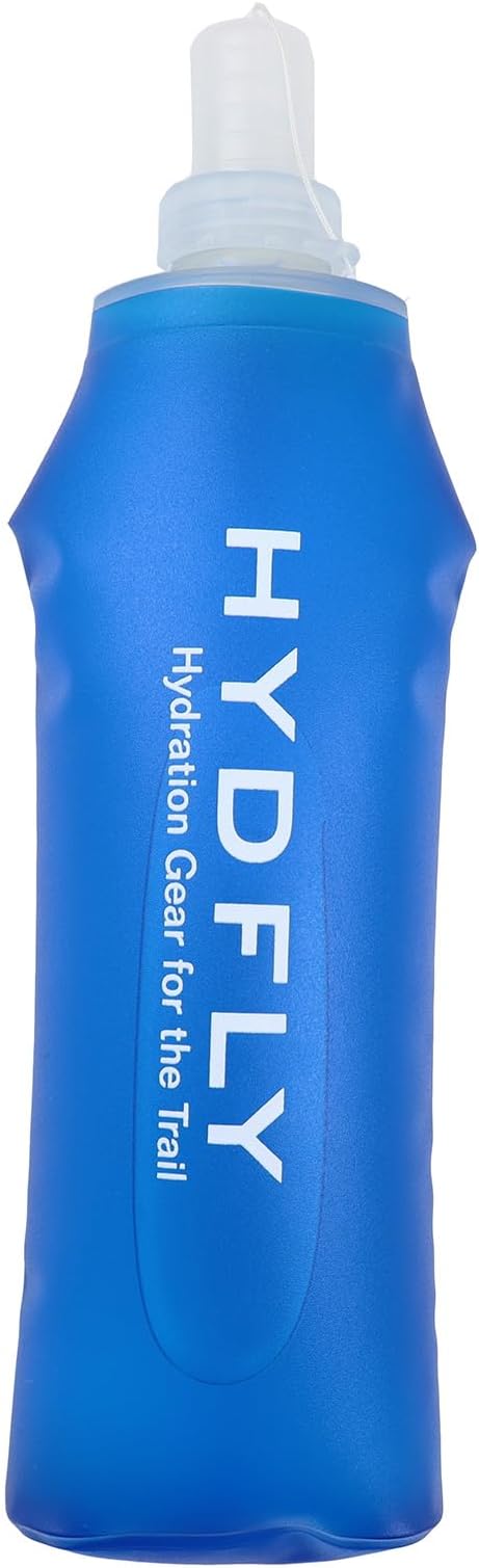 Collapsible Water Bottle, BPA-Free Collapsible Soft Flask Foldable Water Bottle for Running Hiking Cycling Climbing Travel (500ML)