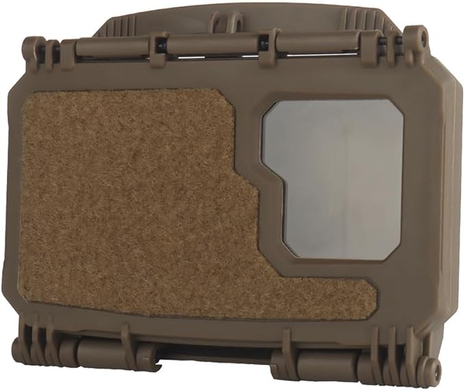 Tactical Phone Case Universal Integrated Phone Clamp MOLLE Holder, Cell Phone Chest Mount with Viewing Window for Map Navigation Airsoft Hunting Vest Plate Carrier Outdoor Hiking