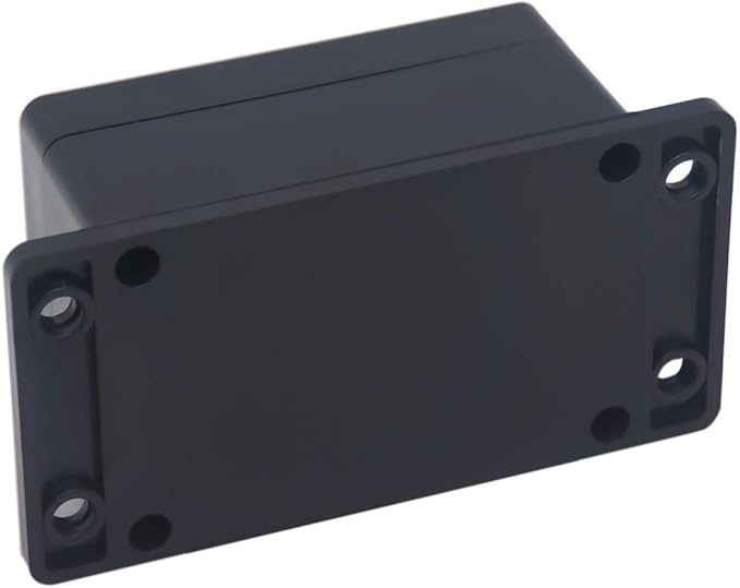2 Pack Project Box IP65 Waterproof Junction Box ABS Plastic Black Electrical Boxes DIY Electronic Project Case Power Enclosure with Fixed Ear 3.94 x 2.68 x 1.97 inch(100x68x50mm)