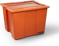 DECKED Payloader 64 L (1-Pack) - 200 lb Load Rated, Heavy-Duty Stackable Garage Storage Bins - Blaze Orange