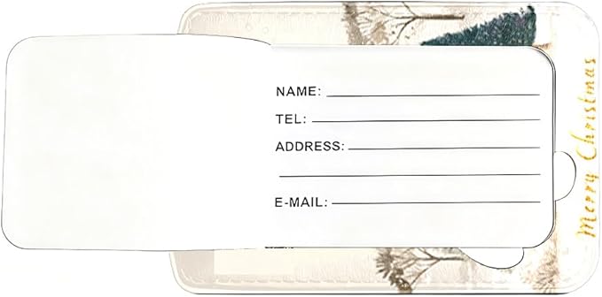 2 Pack Christmas Tree Luggage Tags for Suitcases, Festive Evergreen Travel ID Tags with Privacy Cover, PU Leather Bag Identifiers, Spring & Summer Vacation Essentials, Mother's Day