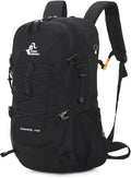 Bseash 40L Waterproof Hiking Backpack with Rain Cover, Outdoor Sport Travel Bag Daypack for Camping Climbing Skiing Cycling (Black)