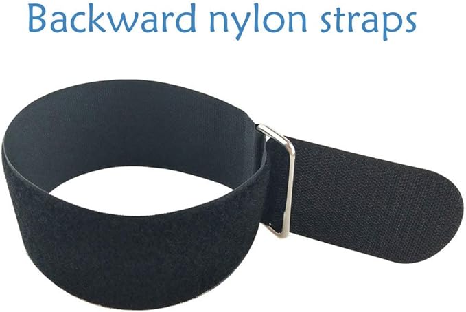 YiwerDer 6Pcs 24" x 2" Nylon Heavy Duty Reusable Hook and Loop Cinch Straps, Adjustable Fastening Securing Cable Straps, Black