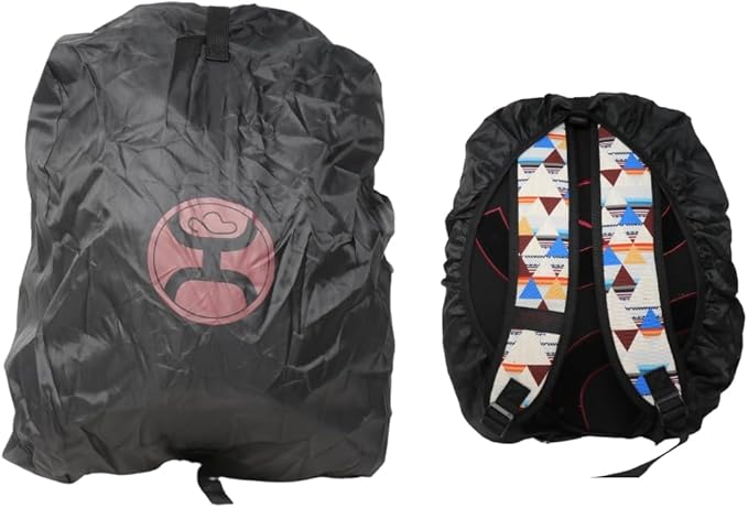 HOOEY Recess 25L Backpack - Durable Lightweight Daypack for Travel, Gym & Outdoor Use - Spacious Main Compartment, Laptop Sleeve, Water-Resistant, Stylish Unisex Design (Cream/Burgundy)